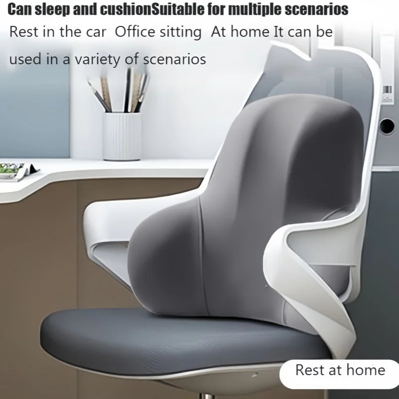 Cojín Lumbar Memoria de Forma — Soporte Espalda Silla Oficina y Coche