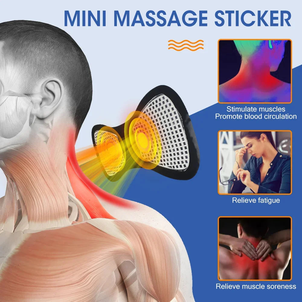 Electroestimulador EMS Muscular — Parches Alivio Dolor Cervical y Lumbar