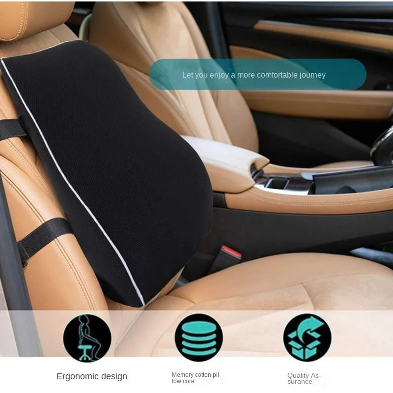 Cojín de Asiento Ergonómico con Soporte Lumbar — Memoria de Forma para Silla y Coche
